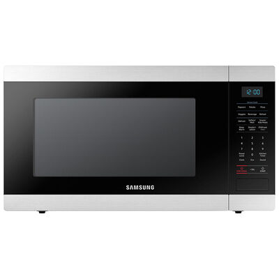 Samsung 24 in. 1.9 cu.ft Countertop Microwave with 10 Power Levels & Sensor Cooking Controls - Stainless Steel | MS19M8000AS