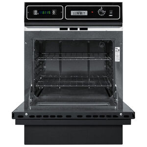 Summit 24 in. 2.9 cu. ft. Electric Single Wall Oven - Black Glass, , hires