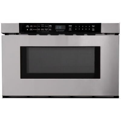 Sharp 24 in. 1.2 cu. ft. Microwave Drawer with 11 Power Levels & Sensor Cooking Controls - Stainless Steel | SMD2440JS