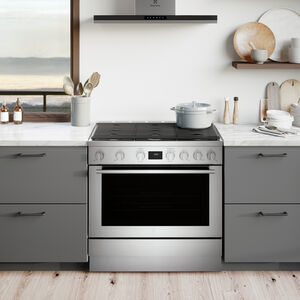 Electrolux 36 in. 4.4 cu. ft. True European Convection Dual Fuel Range with 6 Sealed Burners - Stainless Steel, , hires