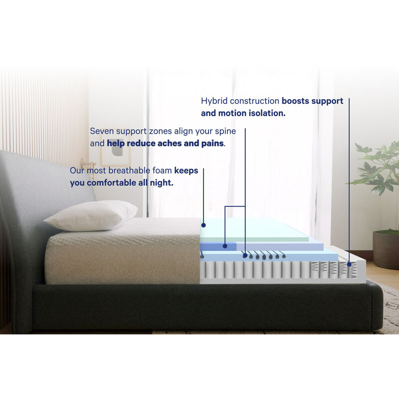 Casper Dream Max Medium Hybrid Queen Size Mattress, , hires