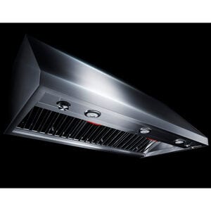 JennAir Pro-Style 48 in. Ducted Canopy Pro Style Style Range Hood with 1200 CFM, 4 Fan Speeds & 3 Halogen Lights - Stainless Steel, , hires