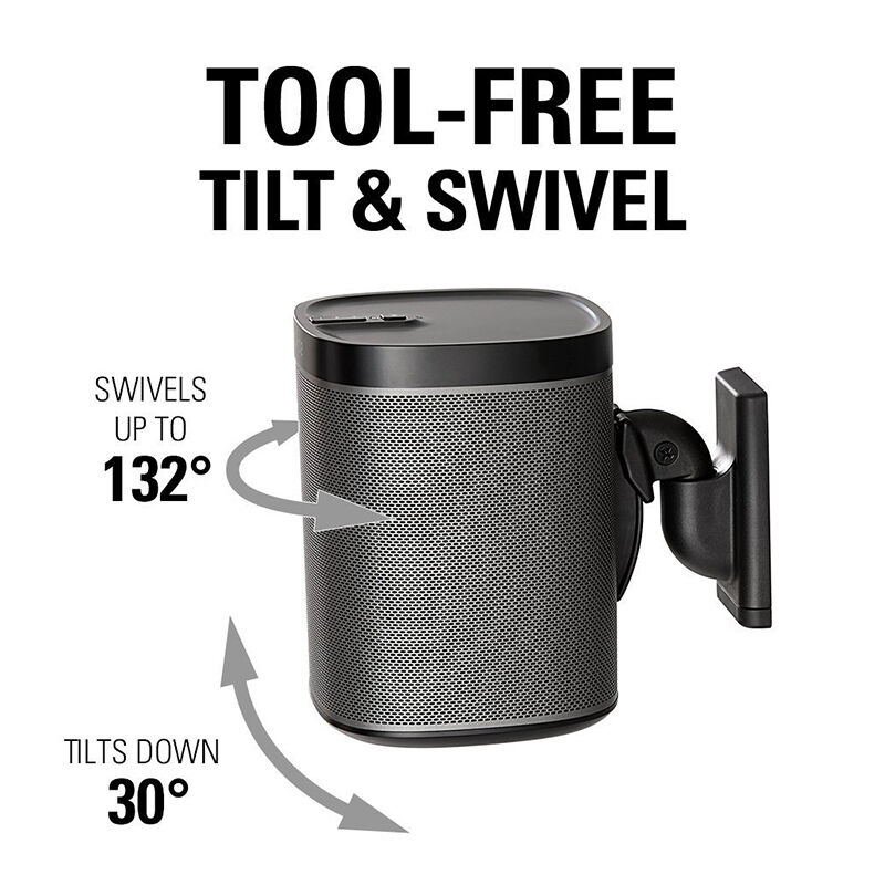 Sanus Systems Wireless Speaker Swivel and Tilt Wall Mount, , hires