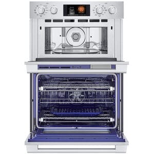 Signature Kitchen Suite 30 in. 6.4 cu. ft. Smart Speed/ Steam Electric Microwave/Wall Oven Combo with True European Convection & Sensor Cooking - Stainless Steel, , hires