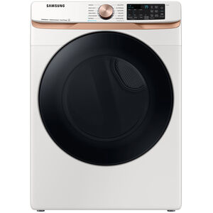 Samsung 27 in. 7.5 cu. ft. Smart Stackable Gas Dryer with Sanitize+, Steam Cycle & Sensor Dry - Ivory