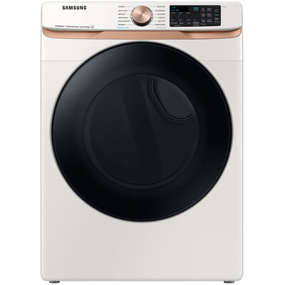 Samsung 27 in. 7.5 cu. ft. Smart Stackable Gas Dryer with Sanitize+, Steam Cycle & Sensor Dry - Ivory | DVG50BG8300E