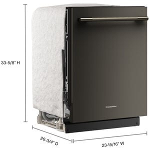 KitchenAid 24 in. Top Control Dishwasher with 41 dBA Sound Level, 3rd-Rack & ProDry System - Black Ore, , hires
