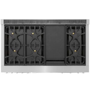 Thermador Pro Grand Professional Series 48 in. 8.2 cu. ft. Smart True European Convection Double Oven Dual Fuel Range with 6 Sealed Burners & Griddle - Stainless Steel, , hires