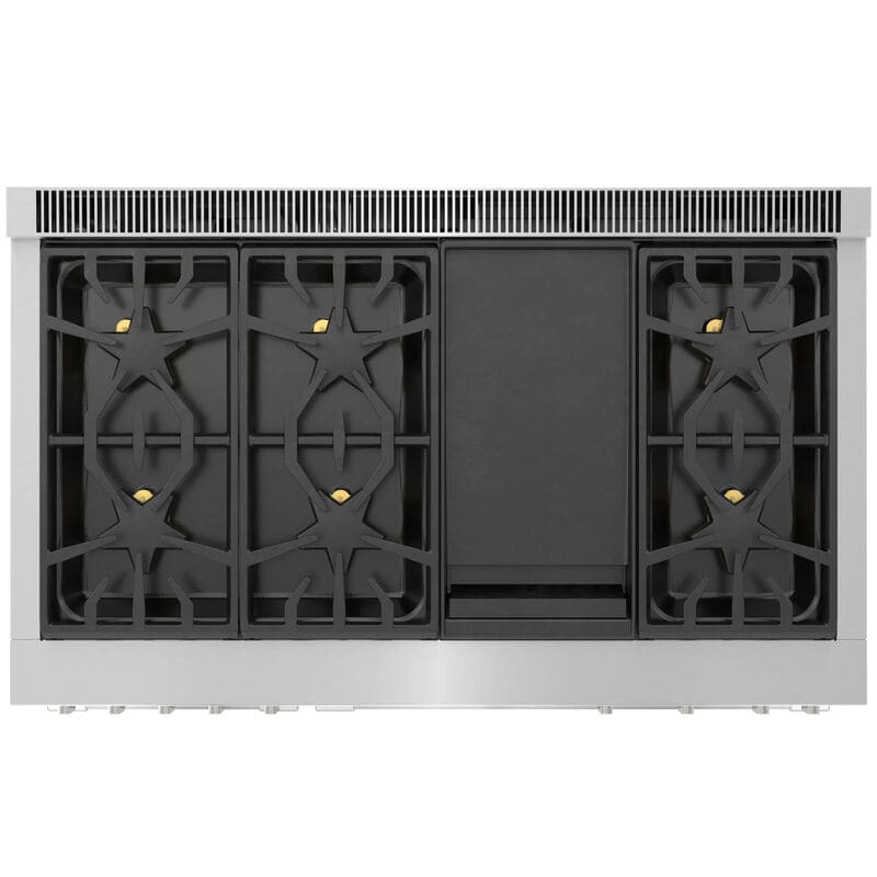 Thermador Pro Grand Professional Series 48 in. 8.2 cu. ft. Smart True European Convection Double Oven Dual Fuel Range with 6 Sealed Burners & Griddle - Stainless Steel, , hires