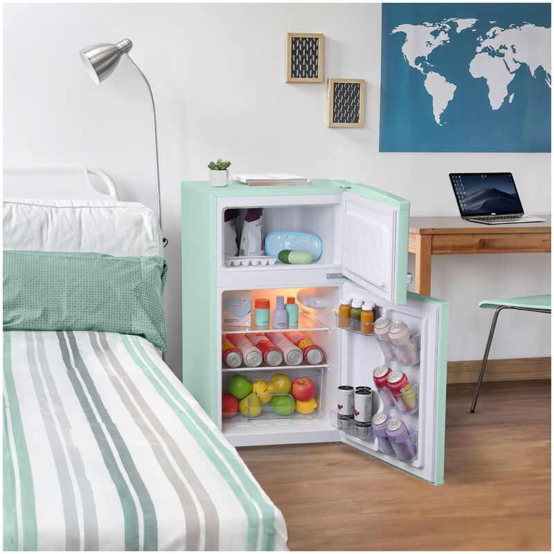 Avanti 18 in. 3 cu. ft. Mini Fridge with Top Freezer - Seafoam Green, Seafoam Green, hires