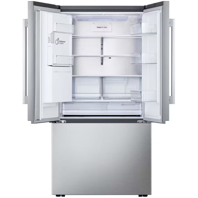 LG 36 in. 23.7 cu. ft. Smart Counter Depth French Door Refrigerator with Zero Clearance Hinge, Ice & Water Dispenser - PrintProof Stainless Steel, , hires