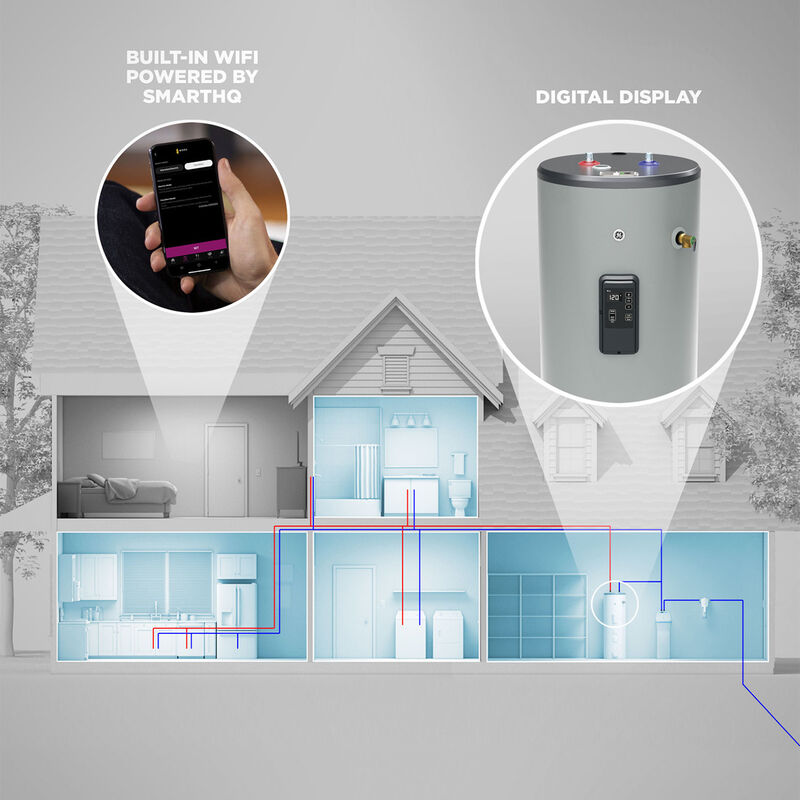 GE Smart Electric 50 Gallon Tall Water Heater with 12-Year Parts Warranty |  P.C. Richard u0026 Son