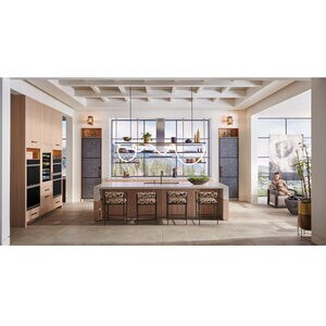 Monogram Minimalist Series 30 in. 10 cu. ft. Smart Top Control SpeedElectric Double Wall Oven with True European Convection - Stainless Steel, , hires