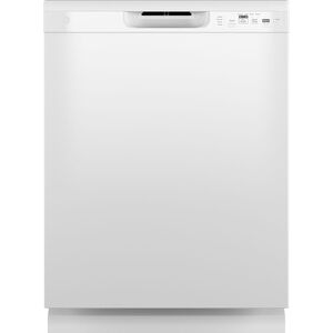 GE 24 in. Built-In Dishwasher with Front Control, 59 dBA Sound Level, 14 Place Settings & 4 Wash Cycles - White, White, hires