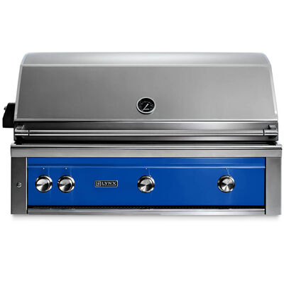 Lynx Professional 42 in. 2-Burner Built-In Natural Gas Grill with Rotisserie & Smoker Box - Pacific Blue | L42TRPBNG