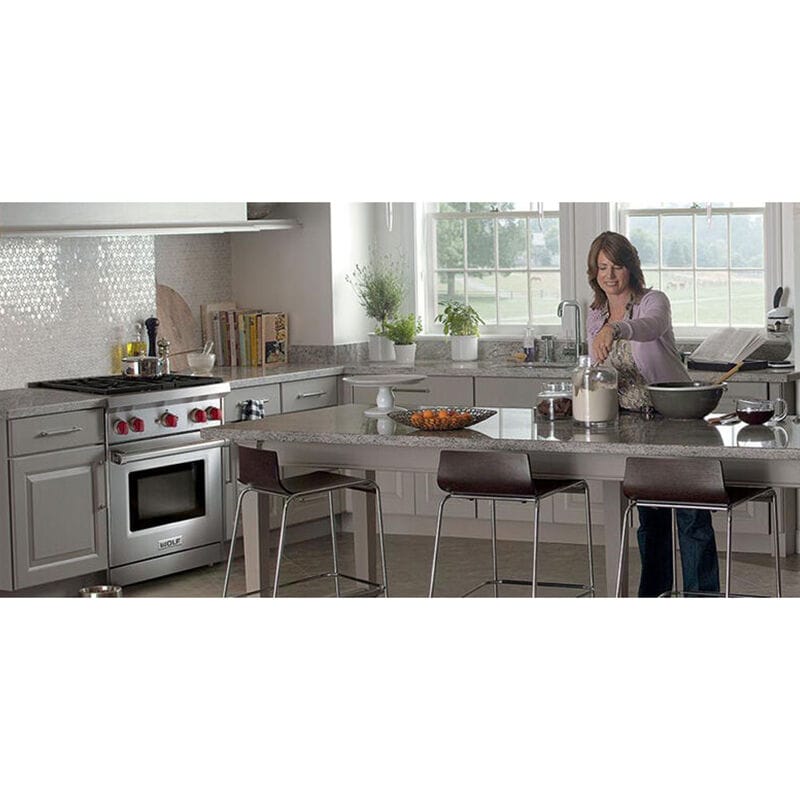 Wolf 30 in. 4.4 cu. ft. Standard Convection Gas Range with 4 Sealed Burners - Stainless Steel, , hires