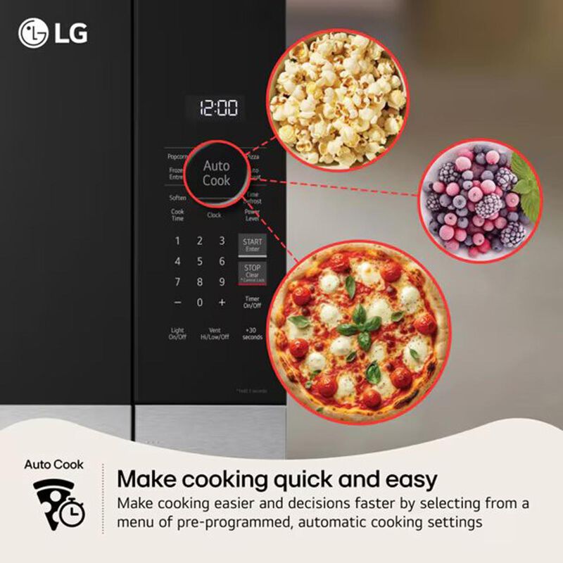 LG 20 in. 1.1 cu. ft. 900W Countertop Microwave - Black, , hires