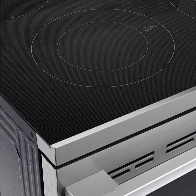 LG 30 in. 6.3 cu. ft. Smart Air-Fry True European Convection Electric Range with Radiant Burners Stainless Steel, , hires