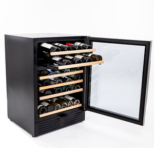 Avanti 24 in. Undercounter Wine Cooler with Dual Zones & 49 Bottle Capacity - Stainless Steel, , hires