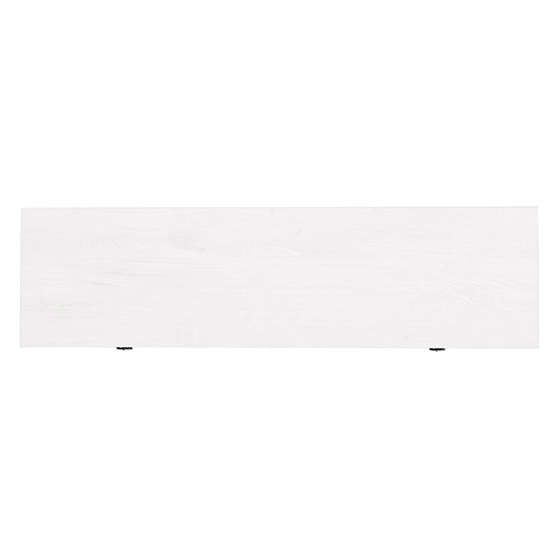 Hudson & Canal Granger 58" TV Stand with Log Fireplace Insert - Matte White, , hires