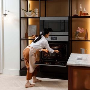 Cafe Minimal Series 30 in. 5 cu. ft. Smart Electric Single Wall Oven with True European Convection - Platinum Glass, Platinum Glass, hires