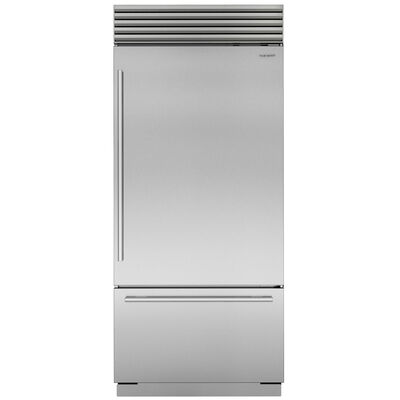 Sub-Zero Classic Series 36 in. Built-In 20.7 cu. ft. Smart Bottom Freezer Refrigerator with Tubular Handles & Internal Water Dispenser - Stainless Steel | CL3650UIDSTR