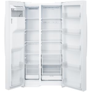 GE 36 in. 23.6 cu. ft. Counter Depth Side-by-Side Refrigerator with Ice & Water Dispenser - White, , hires