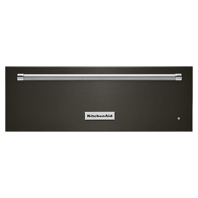 KitchenAid 30 in. 1.5 cu. ft. Warming Drawer with Variable Temperature Controls & Electronic Humidity Controls - Black Stainless Steel | KOWT100EBS
