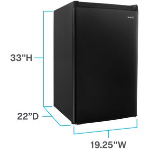 Avanti 20 in. 4.4 cu. ft. Mini Fridge with Freezer Compartment - Black, Black, hires