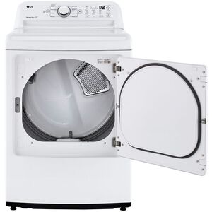 LG 27 in. 7.3 cu. ft. Electric Dryer with Sensor Dry Technology & Solid White Door Trim - White, , hires