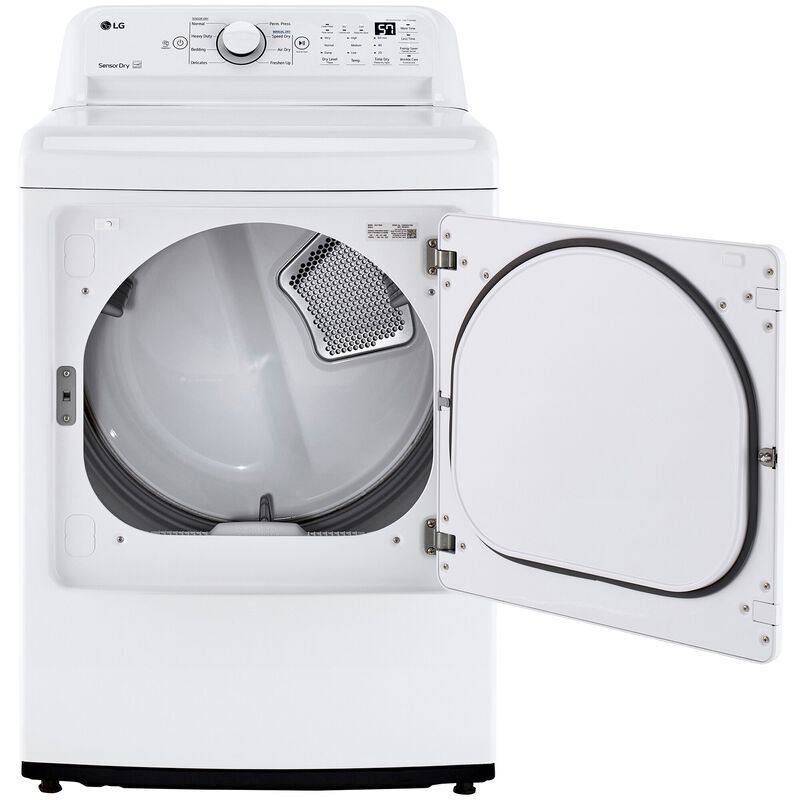 LG 27 in. 7.3 cu. ft. Electric Dryer with Sensor Dry Technology & Solid White Door Trim - White, , hires