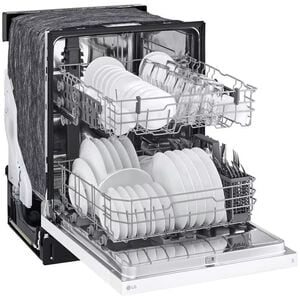 LG 24 in. Built-In Dishwasher with Front Control, 52 dBA Sound Level, 15 Place Settings & 5 Wash Cycles - White, , hires