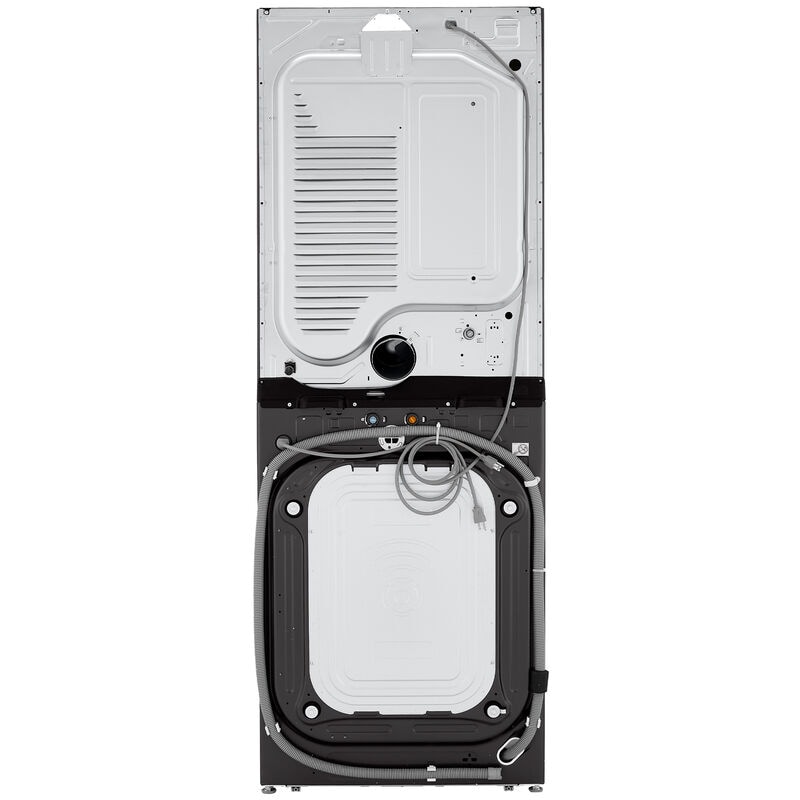 LG 27 in. 5.0 cu. ft. Smart Gas Front Load WashTower with AI Sensor Dry, TurboSteam, Allergiene Cycle, ezDispense, AI DD 2.0 Advanced Washing, Sensor Dry, Sanitize & Steam Cycle - Black Steel, , hires