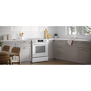 Frigidaire 30 in. 5.3 cu. ft. Oven Freestanding Electric Range with 5 Smoothtop Burners - White, White, hires