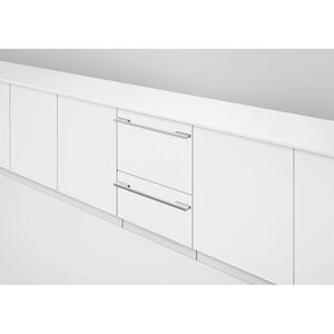 Fisher & Paykel Series 9 24 in. Smart Double Drawer with Top Control & 43 dBa Sound Level - Custom Panel Ready, , hires