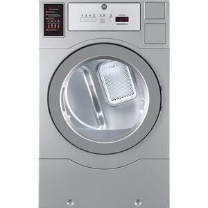 Crossover Commercial Laundry 27 in. 7.0 cu. ft. Bottom Control Stackable Electric Dryer with Coin Operation & OPL/Card Ready - Stainless Steel, , hires