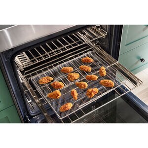 KitchenAid 30 in. 6.4 cu. ft. Air Fry True European Convection Steam Slide-In Electric Range with 4 Induction Burners - Stainless Steel, , hires