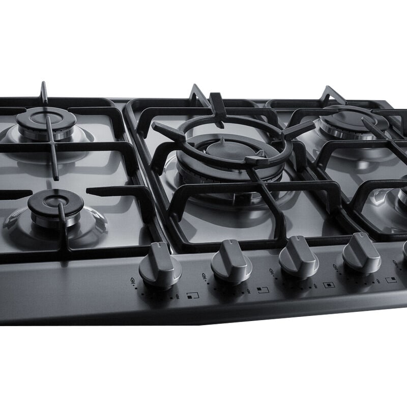 Summit 30 in. 5-Burner Natural Gas Cooktop - Stainless Steel, , hires