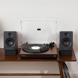 Victrola Wave Bluetooth Turntable with Auracast - Walnut, , hires