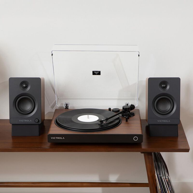 Victrola Wave Bluetooth Turntable with Auracast - Walnut, , hires