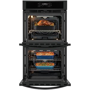 Frigidaire 27 in. 7.6 cu. ft. Top Control Electric Double Wall Oven with Standard Convection - Black, , hires