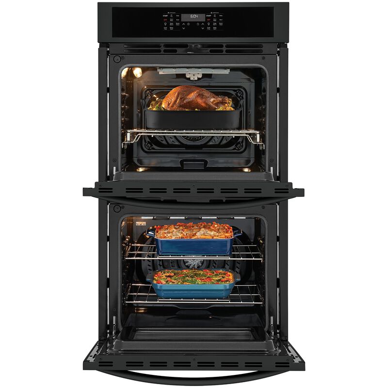 Frigidaire 27 in. 7.6 cu. ft. Top Control Electric Double Wall Oven with Standard Convection - Black, , hires