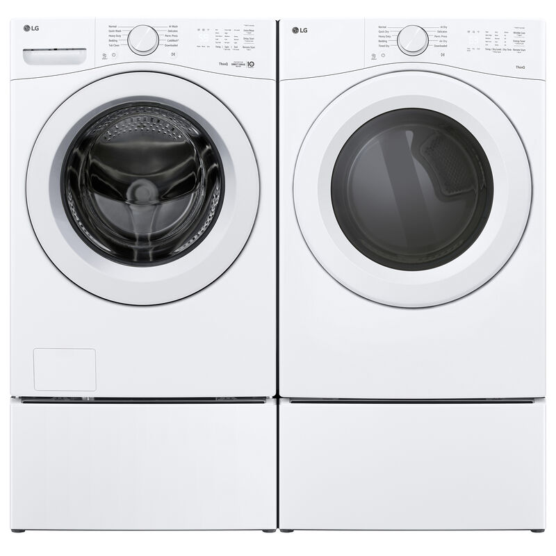 LG 27 in. 4.5 cu. ft. Smart Stackable Front Load Washer with AI Wash - White, , hires