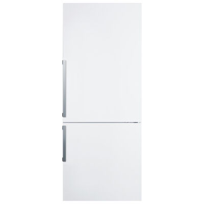 Summit Thin Line Series 28 in. 16.8 cu. ft. Counter Depth Bottom Freezer Refrigerator - White | FFBF281W