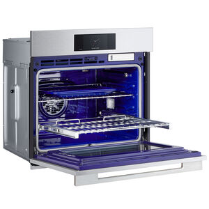 SKS Transitional 30 in. 4.7 cu. ft. Smart Steam Electric Single Wall Oven with True European Convection - Stainless Steel, , hires