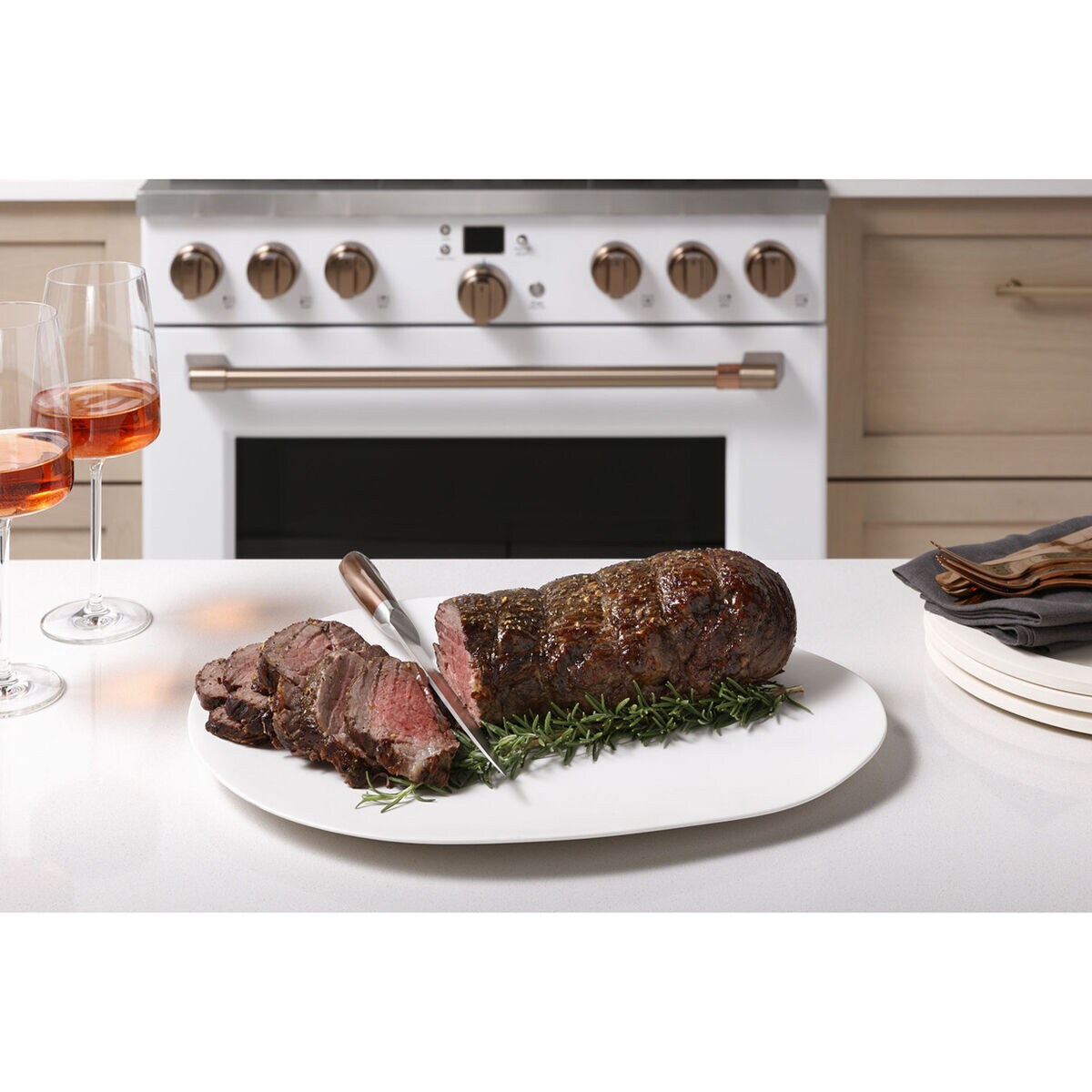 36 inch gas range shop with air fryer