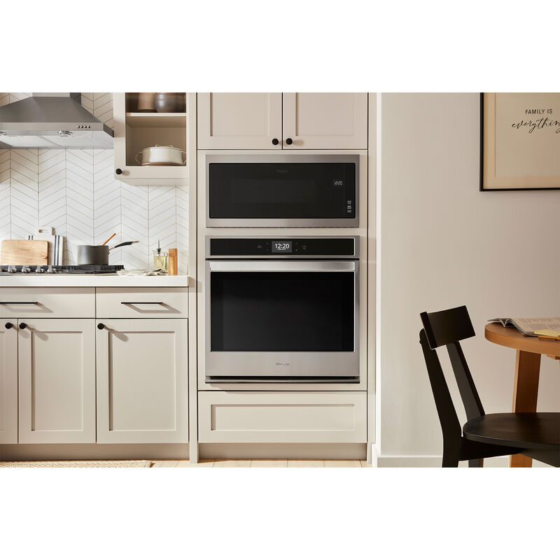 Whirlpool 30 in. 1.1 cu. ft. 1000W Low Profile Built-In Microwave - Stainless Steel, , hires