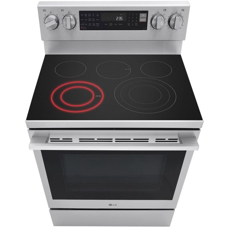 LG 30 in. 6.3 cu. ft. Smart Air-Fry True European Convection Electric Range with Radiant Burners - PrintProof Stainless Steel, , hires