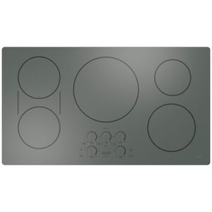 Cafe 36 in. Induction Smart Cooktop with 5 Smoothtop Burners - Stainless Steel, , hires