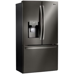 LG 36 in. 27.7 cu. ft. Smart French Door Refrigerator with Ice & Water Dispenser - PrintProof Black Stainless Steel, PrintProof Black Stainless Steel, hires